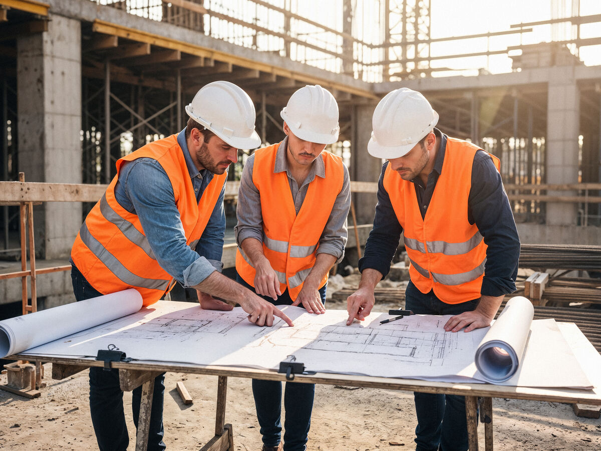 Workers on site